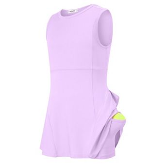 Girls Athletic Dress Set Sleeveless Quick Dry Activewear Sports Dress