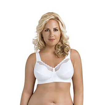 Exquisite Form FULLY Cotton Soft Cup Wireless Full-Coverage Bra with Back Closure & Lace - 5100535