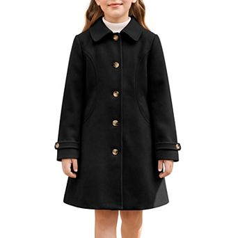 Pea Coat for Girls Winter Dress Coats Lapel Outwear Clothes