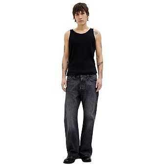 Jack And Jones Mens Toby Coop Relaxed Wide Leg Jeans