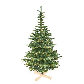 8Ft Christmas Tree, Pre Lit Green spruce Premium Artificial Tree, 1307 Realistic PE and PVC Mixed