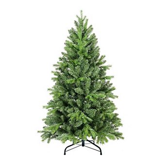 7ft Skinny Christmas Tree for Small Spaces, Unlit Slim Artificial Christmas Tree with Real Touch PE