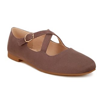 London Rag Vonily Women's Criss Cross Straps Ballet Flats