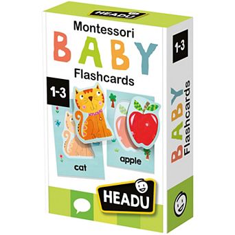 HEADU Montessori Baby Flashcards Shapes & Image Matching Game