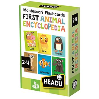 HEADU Montessori Flashcards First Animal Encyclopedia Matching Game
