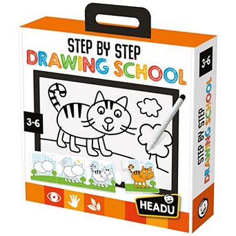 HEADU Step By Step Drawing School Puzzle & Drawing Kit