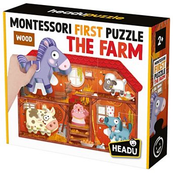HEADU Montessori First Puzzle The Farm 11 pc Jigsaw Puzzle