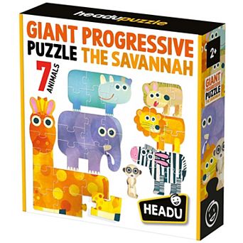 HEADU Giant Progressive Puzzle The Savannah 7 pc Jigsaw