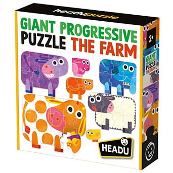 HEADU Giant Progressive Puzzle The Farm 7 pc Jigsaw