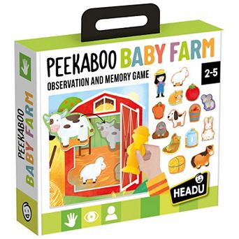 HEADU Peekaboo Baby Farm Animal Memory Matching Game