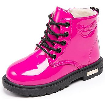 Daclay Kids Toddler Boys Girls Candy-Colored Waterproof Velvet Ankle Boots