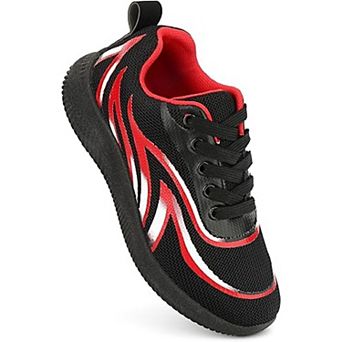 Daclay Kids Running Shoes Boys Girls Breathable Knit Mesh Hook & Loop Athletic Sneakers