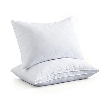 Peace Nest Medium Support Goose Feather Bed Pillows Set of 2, Gusseted Hotel Pillows