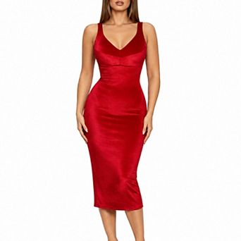 YAHAIRA Women's Velvet Dress Shaper With Triple Tummy Layer