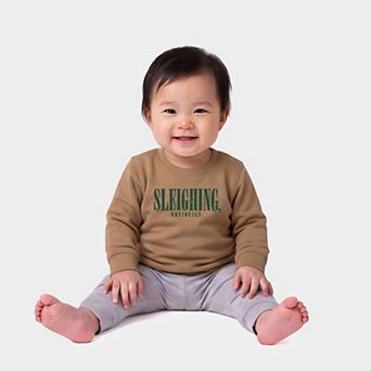 Sleighing, Obviously - Infant Crew Fleece Sweatshirt