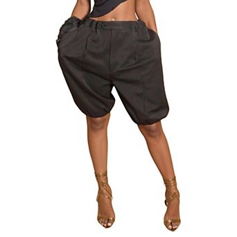 Women's Baggy Wide Leg Balloon Bermuda Casual Streetwear Shorts
