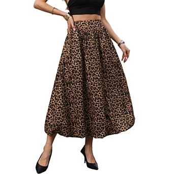 Women's Y2k Bubble Maxi Skirt Elastic Waist Pockets A Line Casual Summer Skirt