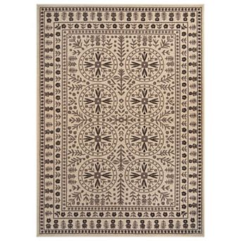World Rug Gallery Classic Solid Border Power Loomed Indoor Area Rug, Non-Slip