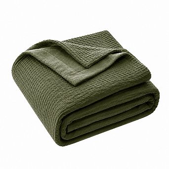 Reversible Waffle Weave Milk Velvet Blanket 500GSM All Season Soft Cozy