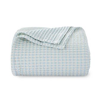 Cotton Waffle Weave Throw Blanket Soft All Season Lightweight