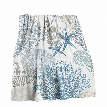 Microfiber Nautical Blanket All Season Lightweight Warm Home Camping Gift