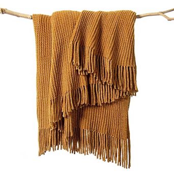 Chenille Knitted Blanket Soft Boho Farmhouse Decor All Season Lightweight