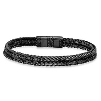 Jacob Michaels Men's Stainless Steel Wheat Chain Bracelet