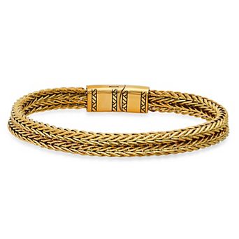 Jacob Michaels Men's Stainless Steel Wheat Chain Bracelet