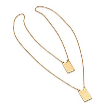 Jacob Michaels Men's 29 in Stainless Steel Layered Sacred Heart & Saint Christopher Pendant Necklace