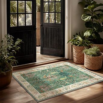 Washable Non Slip Low Pile Stain Resistant Indoor Runner Rug for Hallway Entryway Laundry Bedroom