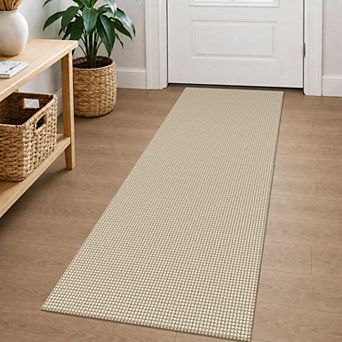 Washable Non Slip Woven Runner Rug Braided Indoor Floor Carpet for Hallway Kitchen Entryway Bedroom
