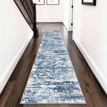 Textured Non Slip Washable Hallway Runner Rug Easy Clean Lightweight Modern Style