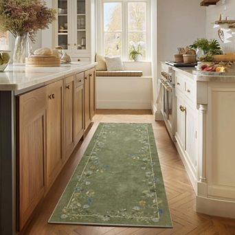 Washable Boho Runner Rug Ultra Soft Non Slip Low Pile Kitchen Hallway Rug