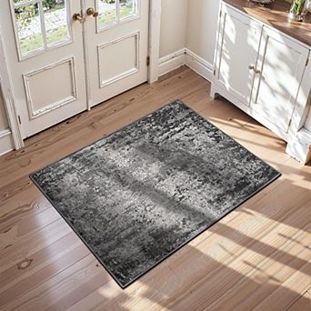 Machine Washable Non Slip Abstract Runner Rug Soft Boho Low Pile Home Decor