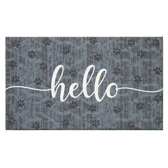 Everwash Haven Hello Paws Embossed Doormat