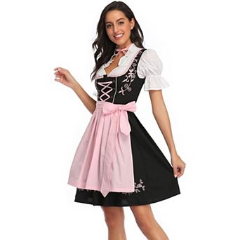 Women's Vintage V Neck Short Sleeve Bow Waist Retro Dress