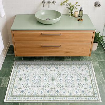 Machine Washable Non Slip Hallway Runner Rug Boho Vintage Indoor Decor