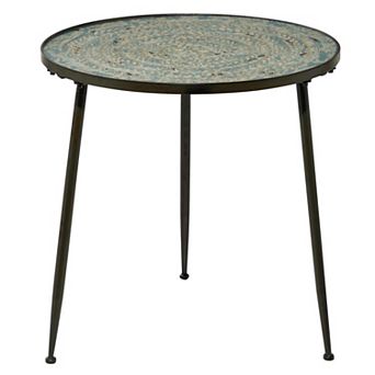 Stella & Eve 24-inch Round Metal Side End Accent Table