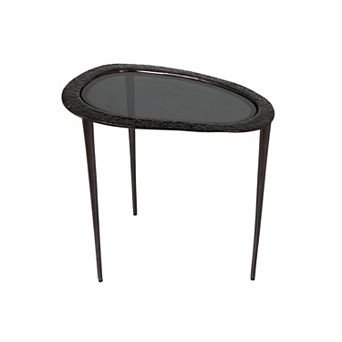 Stella & Eve Aluminum Metal Abstract Oval Accent Table