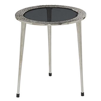 Stella & Eve 19-inch Round Aluminum Metal Accent Table