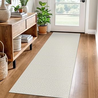 Machine Washable Non Slip Indoor Runner Rug Rubber Backed Braided Floor Carpet