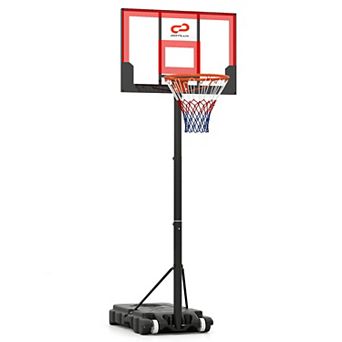Costway Kids Basketball Hoop Outdoor 3.3-7 FT with Shatterproof PC Backboard Fillable Base