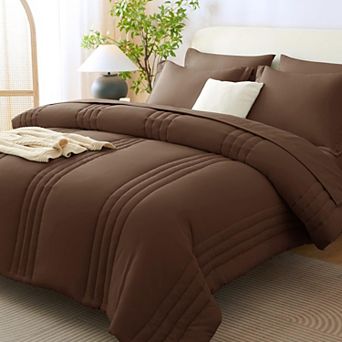 Full 7 pc Bed In A Bag Microfiber Down Alternative Bedding Set Year Round Comfort