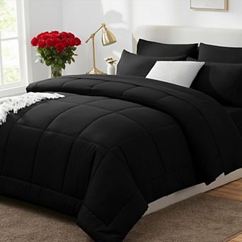 California King 7 pc Bed In A Bag All Season Down Alternative Microfiber Bedding Set