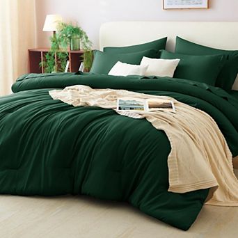 Full 7 pc Bed In A Bag Brushed Microfiber All Season Bedding Set