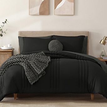 Oversized Queen 7 pc Bed In A Bag Bedding Set Soft All Season Easy Care Certified