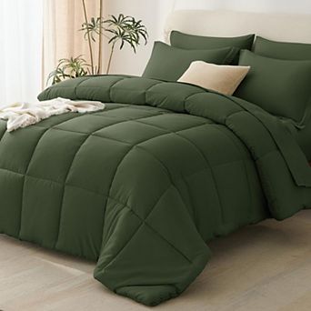 King 7 pc Bed In A Bag Microfiber Down Alternative Bedding Set