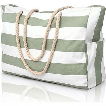 Waterproof Sandproof Beach Tote Bag with Zipper for Swim Pool