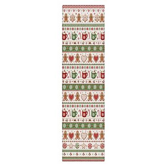 GENIMO Christmas Area Rug Machine Washable Non Slip Low Pile Lightweight Indoor Rug for Living Room