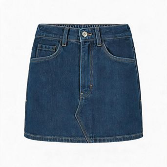 Girls' Stretch Denim Skort with Built-in Shorts
